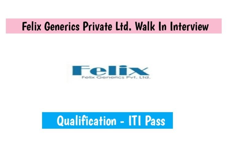 Felix Generics Private Ltd. Walk In Interview 2023