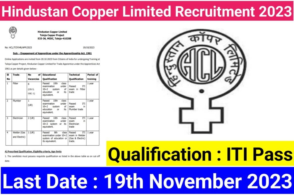 Hindustan Copper Limited Recruitment 2023 - ITI Jobs